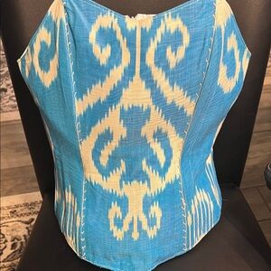 Elegant Blue and Cream Women's Corset